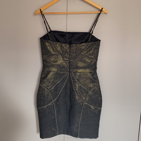 Honey & Beau Metallic/Shimmer Bodycon Dress AU 10 - Picture 6 of 11